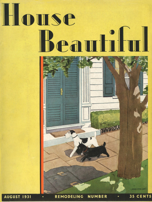 Marion Moran Cook, cover illustration for House Beautiful, 1930. Launched in 1896, the publication i