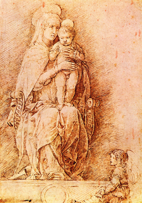 artist-mantegna - Madonna and child, Andrea...