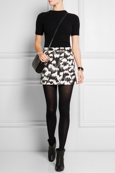 Wolford Merino Wool-blend Tights - shopstyle.it/l/fYIt Wolford’s opaque black tights ar