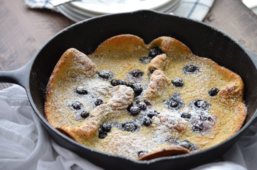 fullcravings:  GF Blueberry Dutch Baby