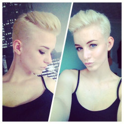 Jfellow:  Blonde Short Cut. 
