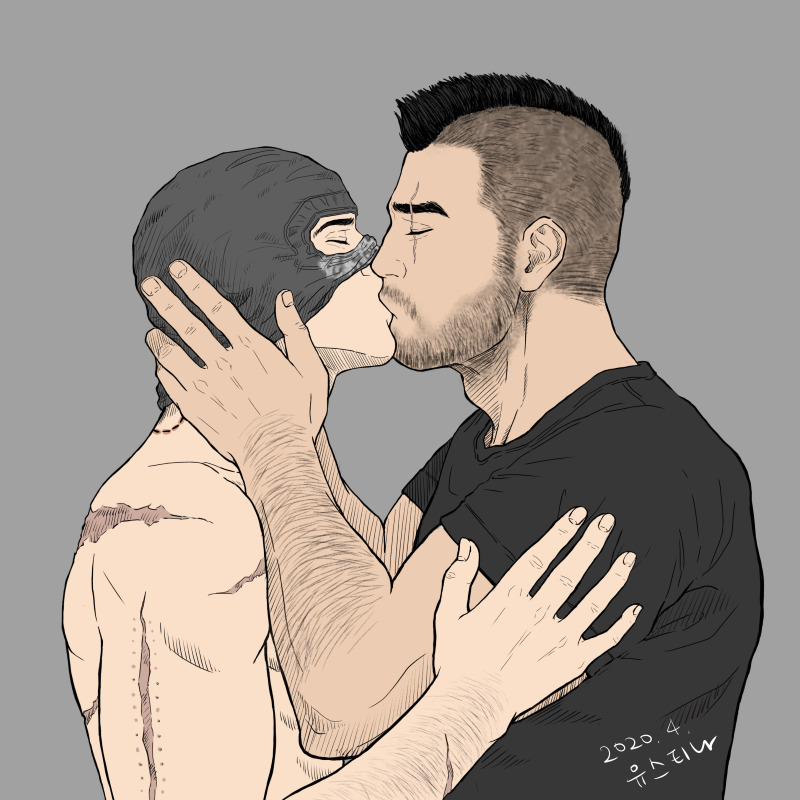 awful-zebra248: Simon Ghost Riley and John Soap MacTarvish from Call of  Duty kissing on a battlefield