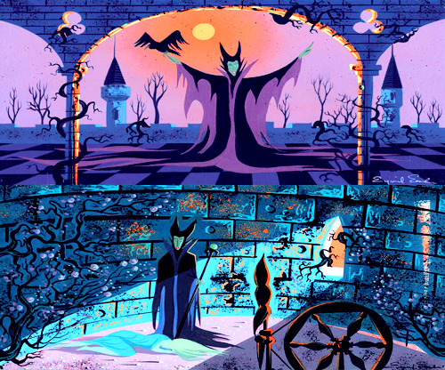 :  Concept art for Disney’s Sleeping Beauty. 
