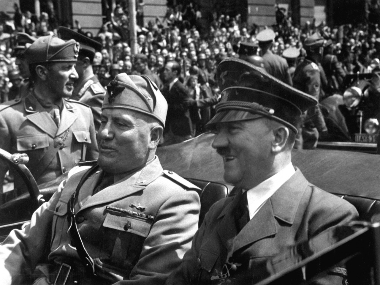 adolfhitle-r-deactivated2014070:  Mussolini and Hitler in Munich, Germany, June 1940
