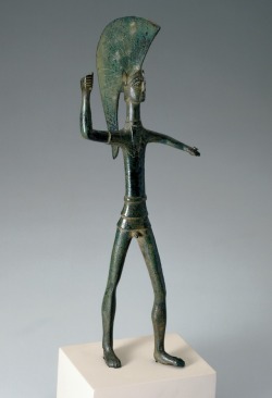 proteus7:   Warrior.Date: 5th Century B.C.Place of origin: Umbria, ItalyMedium: Bronze   