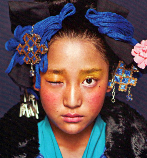 furples:“If you want the rainbow, you have to enjoy the rain”i-D Pre-Spring 2012Xi Yuan and Yangci b