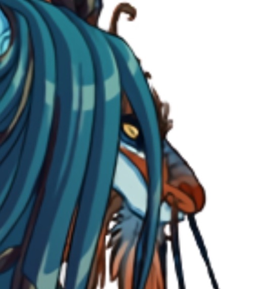 viperfishy-fr:Enhances imagery to show off Hawth’s sweet new Horsey Eyes Did a literal delight