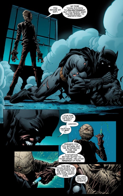 Batman vs. Scarecrow.[from The Dark Knight (2011) #3]