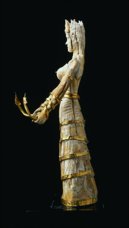 arjuna-vallabha: Minoan snake Goddess, Ivory and gold