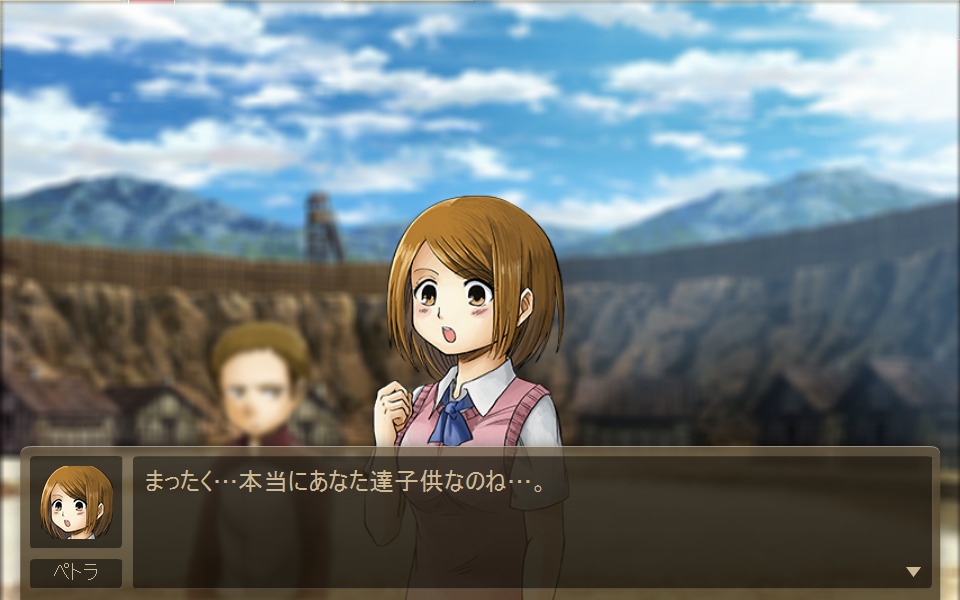 pharaoh-doll:  Awww, Attack On Titan Junior High!Miss Petra. ….That’s… umm…