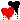 2 hearts that are flashing between red and black