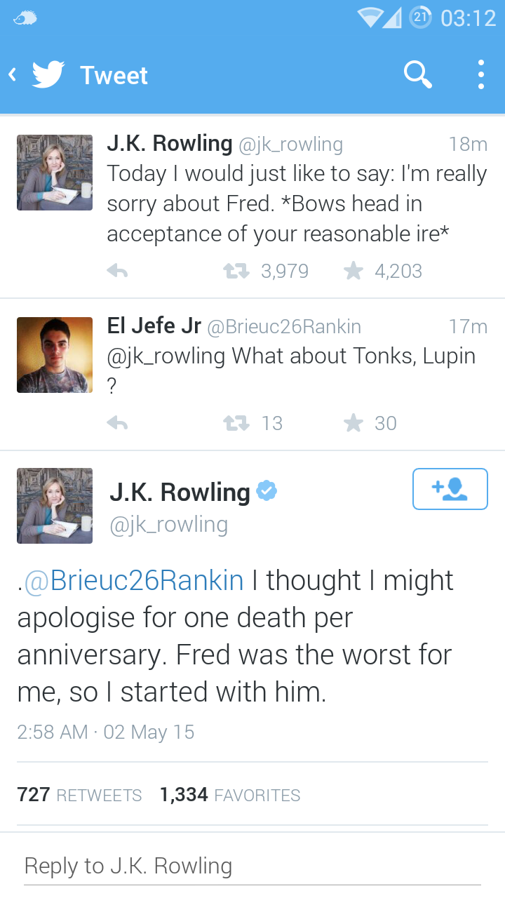 mxcleod:  Today is the 17th anniversary of the Battle of Howarts everyone… 