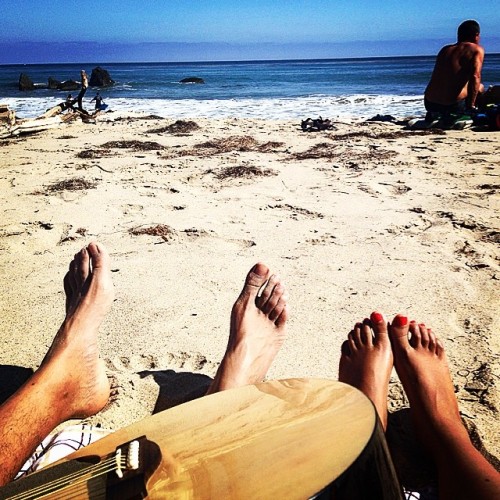 2 dreamers. A beach & a guitar. Needed this day. #music #songwriter #producer #guitar #california