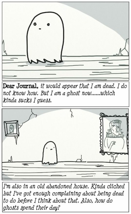 spx:  fuckyeahcomicsbaby:   A Ghost’s Best Friend   Official Halloween blog pivot.