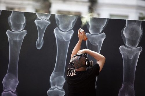 crossconnectmag: Pioneer of Aerosol X-ray Art - SHOK-1 Shok-1 (born 1970) is a British street a