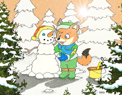 Nick’s fun snow day! by fredvegerano on DeviantArt. A big snow had fallen the night before and