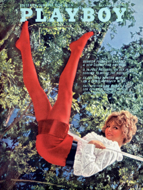 Playboy, July 1968 / model Lynn Hahn, photo by Pompeo Posar, art direction by Arthur Paul.