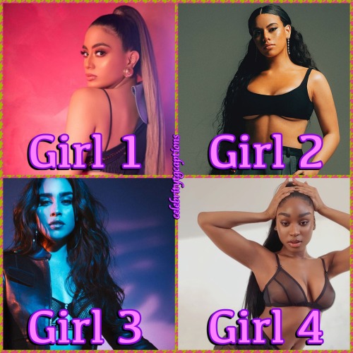 celebritytgcaptions:You choose Girl #1You choose Girl #2You choose Girl #3You choose Girl #4You don’