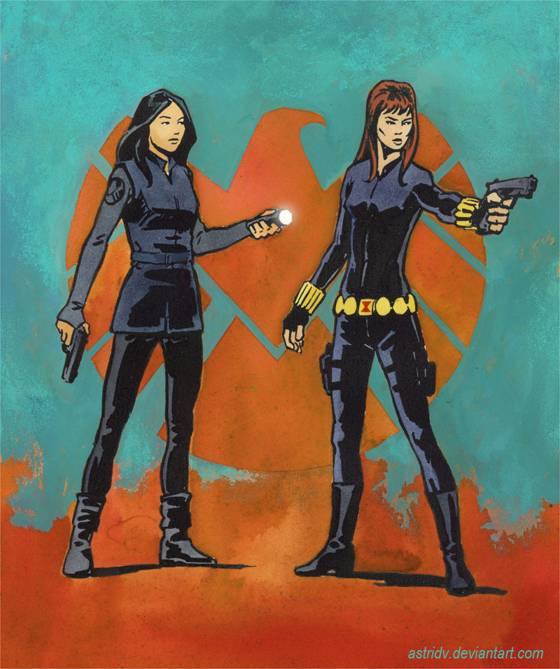 Agents of SHIELD - Melinda May and Black Widow by astridv