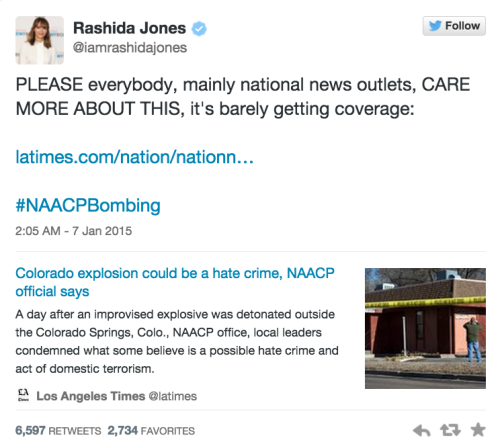 huffingtonpost:Media Coverage Lags as FBI Searches for Suspect in NAACP Office BombingOn Tuesday a f