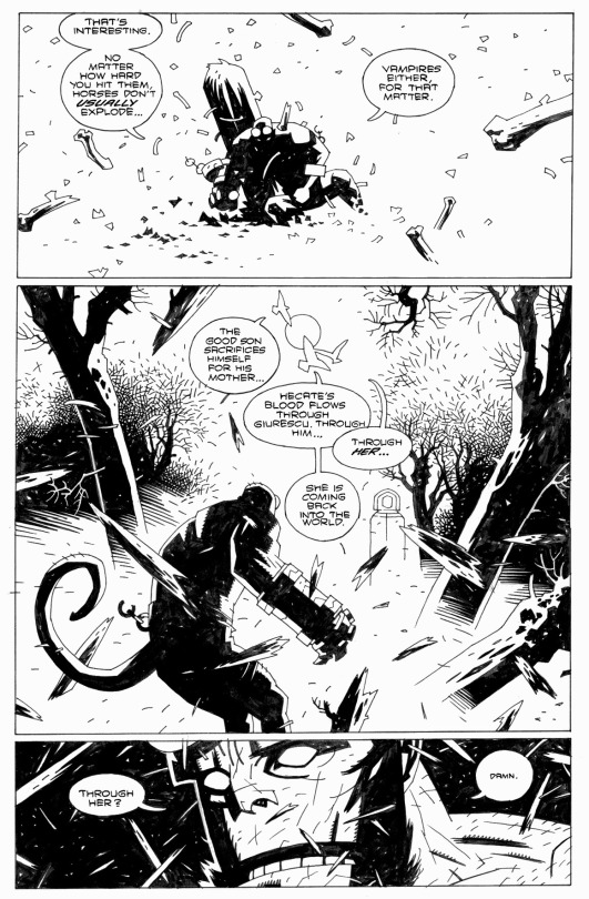 Original Mike Mignola Art For Hellboy Pages And Covers. Ill Be Doing A Number Of These Posts, Because