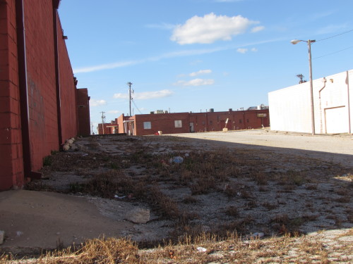 Barren parking lot