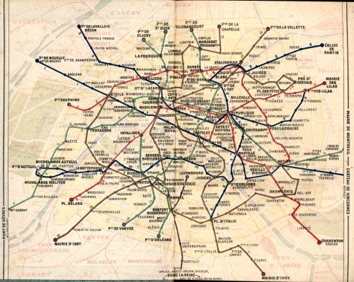 geo-port: Map of Paris Metro 1949 +