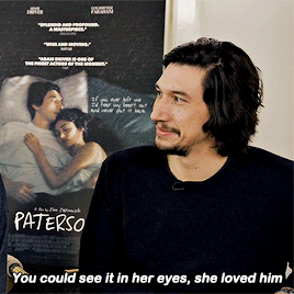 beneffleck:“Nelly, a wonderful dog that plays Marvin. She was a rescue dog and she was really a joy to work with. She kind of fell in love with Adam.” - Jim Jarmusch on the dog from Paterson