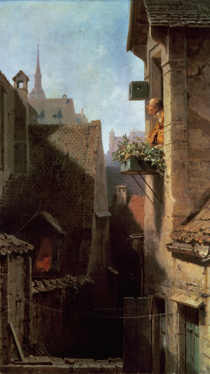 art-wallpapers: Carl Spitzweg (1808 - 1885) The Poor Poet The Hypochondriac The Bookworm Arts and Sc