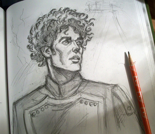  Sketching Tarrant from Blake’s 7. 
