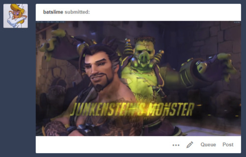 whitewashedhanzo:junkensteins monster. And Roadhog behind him