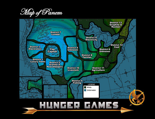 lil-red-fighting-hood:  voldemortspatronads:   Okay so this is a map of Panem.. Throughout