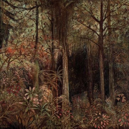 thunderstruck9:Haji Widayat (Indonesian, 1923-2002), Kera (Monkey Forest), 1988. Oil on canvas, 140 