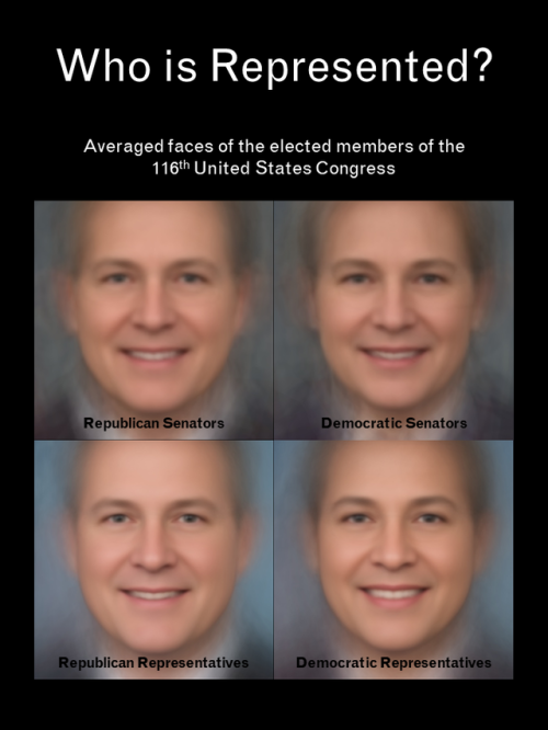 siderealsandman: datarep: Averaged Faces of Members of the 116th United States Congress It’s h