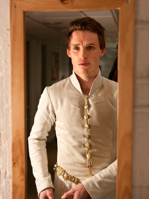 boredgrantaire:hope72:Eddie Redmayne about to go on stage as Richard IIPhotographed by Simon Annand 