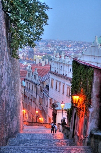 XXX bluepueblo:   Dusk, Prague, Czech Republic photo