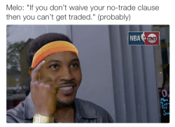 doubleclutch:  Trade deadline over. Carmelo is still a Knick!