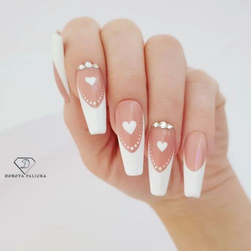 Valentines day french#dorotapalicka #valentinesdaynailsart #valentinesdaynails #paznokciewalentynk