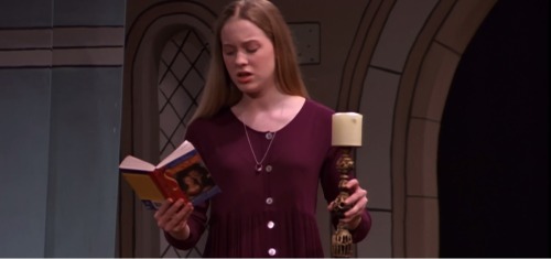 August Leffler of 3rd Rock From The Sun reading Romeo And Juliet by William Shakespeare