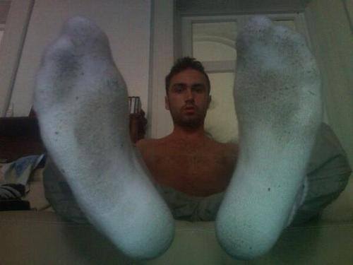 bootslaveboyusa:  Picks up fags at the park cruising area and says HE wants a blow job.  Gets them home and makes them sniff HIS stinking socked feet until HE’S hard as a rock and ready to cum and kicks them out and jerks off alone.  