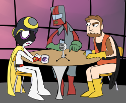 Beebiggie:  I Drew The Pizza Party Podcasts Crew As Space Ghost Characters @Pan-Pizza