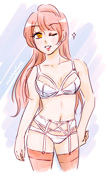 nextstoppleaseart:  Headcanon that Kotori releases a sexy lingerie line along side her fashion desig