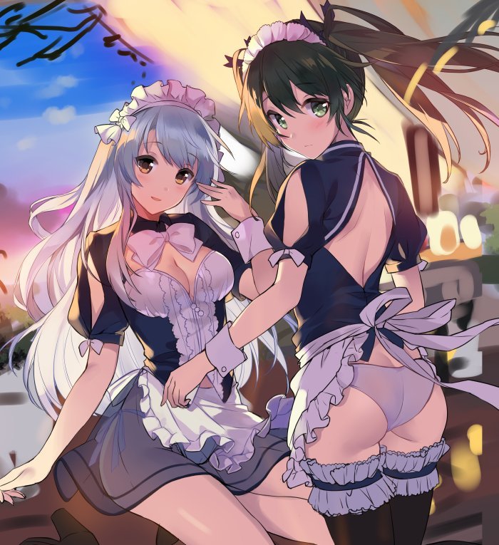 hentaibeats:  Maid Set! At your service!    Sources![ 1 – akizora_momidi on twitter