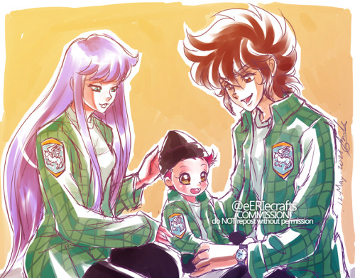 Pegasus Family|| sketch commission For #SeiSaoDay #SeiyaxSaoriDay I love them as parents in Ome