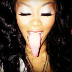 blackgirljellyshots:  Black girls are awesome.Share your tongue here.