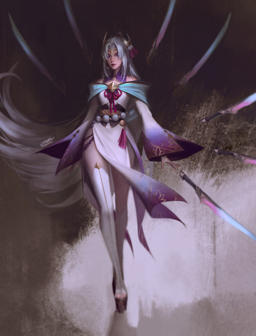 FAN ART concept: Spirit Blossom Irelia  Bo Chenwww.artstation.com/artwork/b5zazG 