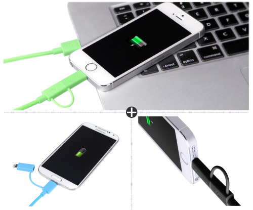 random-and-interesting: Introducing, The dodocool 2-in-1 cable. 2-in-1 cable can work as either ligh