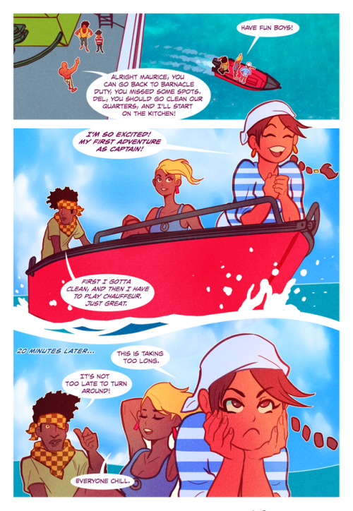 Chapter 3- Page 15!Sea travel is not as exciting as one might think. 