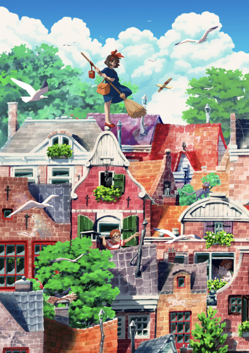 vogelvrind:its done whew 魔女の宅急便 - “The witch’s delivery service”, best known as Ki