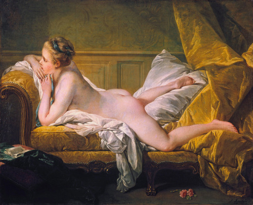 Resting Maiden (probably a portrait of Marie-Louise O’Murphy, mistress of Louis XV), François Bouche